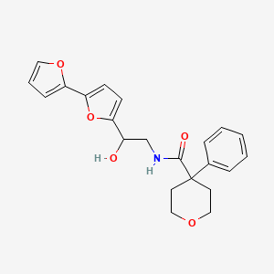 N-(2-{[2,2'-bifuran]-5-yl}-2-hydroxyethyl)-4-phenyloxane-4-carboxamide