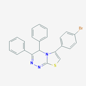 molecular formula C23H16BrN3S B287869 6-(4-bromophenyl)-3,4-diphenyl-4H-[1,3]thiazolo[2,3-c][1,2,4]triazine 