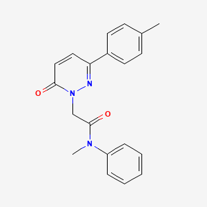 molecular formula C20H19N3O2 B2878693 N-methyl-2-[3-(4-methylphenyl)-6-oxopyridazin-1(6H)-yl]-N-phenylacetamide CAS No. 1291866-61-9