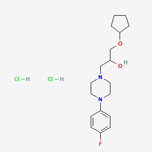 1-(Cyclopentyloxy)-3-(4-(4-fluorophenyl)piperazin-1-yl)propan-2-ol dihydrochloride