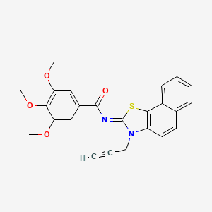 3,4,5-trimethoxy-N-(3-prop-2-ynylbenzo[g][1,3]benzothiazol-2-ylidene)benzamide