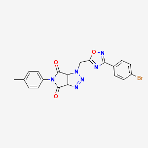 1-((3-(4-bromophenyl)-1,2,4-oxadiazol-5-yl)methyl)-5-(p-tolyl)-1,6a-dihydropyrrolo[3,4-d][1,2,3]triazole-4,6(3aH,5H)-dione