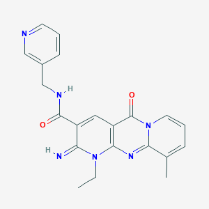 1-Ethyl-2-imino-8-methyl-10-oxo-1,10-dihydro-2H-1,9,10a-triaza-anthracene-3-carboxylic acid (pyridin-3-ylmethyl)-amide
