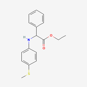 Ethyl 2-{[4-(methylsulfanyl)phenyl]amino}-2-phenylacetate