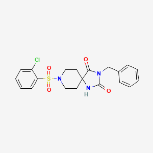 3-Benzyl-8-((2-chlorophenyl)sulfonyl)-1,3,8-triazaspiro[4.5]decane-2,4-dione