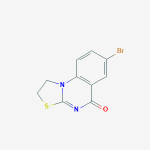 molecular formula C10H7BrN2OS B287871 7-bromo-1,2-dihydro-5H-[1,3]thiazolo[3,2-a]quinazolin-5-one CAS No. 62876-58-8