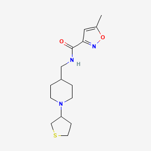 5-methyl-N-((1-(tetrahydrothiophen-3-yl)piperidin-4-yl)methyl)isoxazole-3-carboxamide