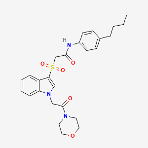 N-(4-butylphenyl)-2-((1-(2-morpholino-2-oxoethyl)-1H-indol-3-yl)sulfonyl)acetamide