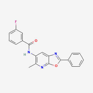 3-fluoro-N-(5-methyl-2-phenyloxazolo[5,4-b]pyridin-6-yl)benzamide