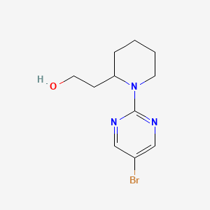 2-(1-(5-Bromopyrimidin-2-yl)piperidin-2-yl)ethan-1-ol