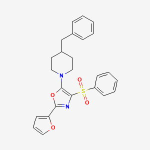 5-(4-Benzylpiperidin-1-yl)-2-(furan-2-yl)-4-(phenylsulfonyl)oxazole