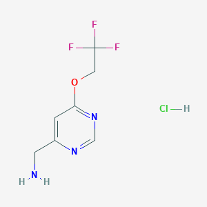 [6-(2,2,2-Trifluoroethoxy)pyrimidin-4-yl]methanamine hydrochloride