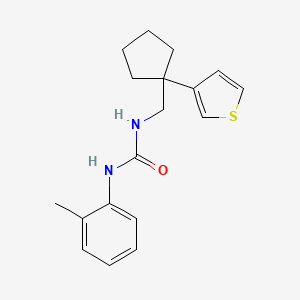 1-((1-(Thiophen-3-yl)cyclopentyl)methyl)-3-(o-tolyl)urea
