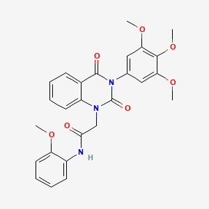 2-(2,4-dioxo-3-(3,4,5-trimethoxyphenyl)-3,4-dihydroquinazolin-1(2H)-yl)-N-(2-methoxyphenyl)acetamide
