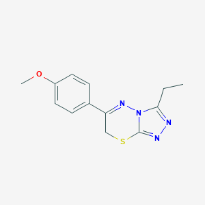 molecular formula C13H14N4OS B287873 3-ethyl-6-(4-methoxyphenyl)-7H-[1,2,4]triazolo[3,4-b][1,3,4]thiadiazine 