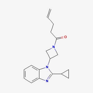 1-[3-(2-Cyclopropylbenzimidazol-1-yl)azetidin-1-yl]pent-4-en-1-one
