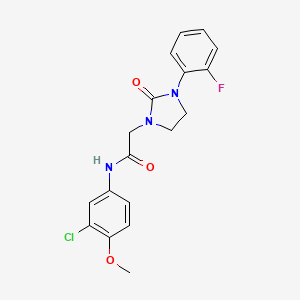 N-(3-chloro-4-methoxyphenyl)-2-(3-(2-fluorophenyl)-2-oxoimidazolidin-1-yl)acetamide