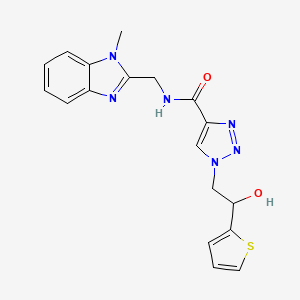 1-(2-hydroxy-2-(thiophen-2-yl)ethyl)-N-((1-methyl-1H-benzo[d]imidazol-2-yl)methyl)-1H-1,2,3-triazole-4-carboxamide