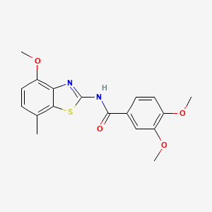 3,4-dimethoxy-N-(4-methoxy-7-methylbenzo[d]thiazol-2-yl)benzamide