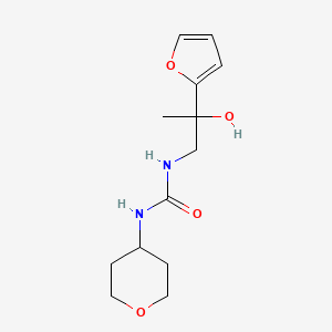 molecular formula C13H20N2O4 B2878748 1-(2-(furan-2-yl)-2-hydroxypropyl)-3-(tetrahydro-2H-pyran-4-yl)urea CAS No. 2034537-36-3