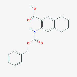 molecular formula C19H19NO4 B2878751 3-(Phenylmethoxycarbonylamino)-5,6,7,8-tetrahydronaphthalene-2-carboxylic acid CAS No. 2287309-89-9