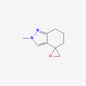 molecular formula C9H12N2O B2878758 2-Methylspiro[6,7-dihydro-5H-indazole-4,2'-oxirane] CAS No. 2248276-42-6