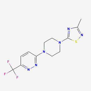3-Methyl-5-[4-[6-(trifluoromethyl)pyridazin-3-yl]piperazin-1-yl]-1,2,4-thiadiazole
