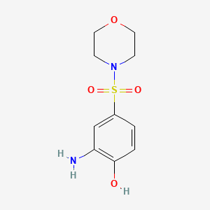 molecular formula C10H14N2O4S B2878778 2-Amino-4-(morpholine-4-sulfonyl)phenol CAS No. 90874-23-0