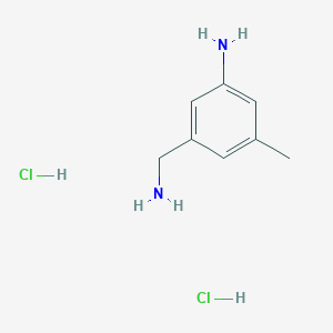 molecular formula C8H14Cl2N2 B2878779 3-(Aminomethyl)-5-methylaniline dihydrochloride CAS No. 1909306-46-2