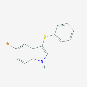 molecular formula C15H12BrNS B287878 5-bromo-2-methyl-3-(phenylsulfanyl)-1H-indole 