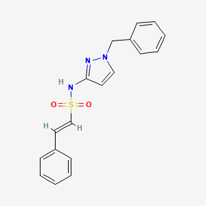 molecular formula C18H17N3O2S B2878785 (E)-N-(1-benzylpyrazol-3-yl)-2-phenylethenesulfonamide CAS No. 1281694-06-1