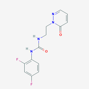 molecular formula C13H12F2N4O2 B2878789 1-(2,4-difluorophenyl)-3-(2-(6-oxopyridazin-1(6H)-yl)ethyl)urea CAS No. 1203408-50-7