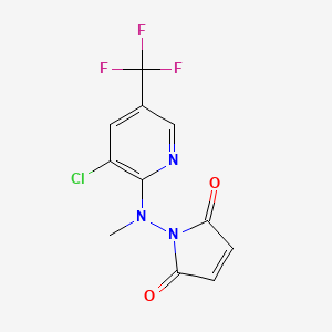 molecular formula C11H7ClF3N3O2 B2878794 1-[[3-chloro-5-(trifluoromethyl)-2-pyridinyl](methyl)amino]-1H-pyrrole-2,5-dione CAS No. 138949-16-3