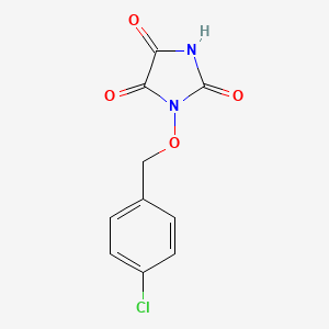 molecular formula C10H7ClN2O4 B2878802 1-[(4-chlorobenzyl)oxy]-1H-imidazole-2,4,5(3H)-trione CAS No. 339017-44-6