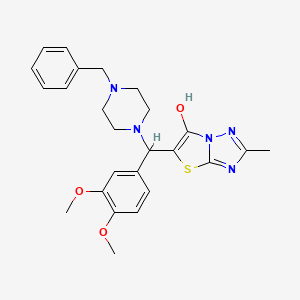 5-((4-Benzylpiperazin-1-yl)(3,4-dimethoxyphenyl)methyl)-2-methylthiazolo[3,2-b][1,2,4]triazol-6-ol