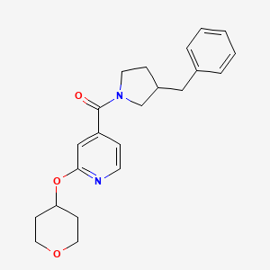 (3-benzylpyrrolidin-1-yl)(2-((tetrahydro-2H-pyran-4-yl)oxy)pyridin-4-yl)methanone
