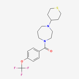 [4-(Thian-4-yl)-1,4-diazepan-1-yl]-[4-(trifluoromethoxy)phenyl]methanone