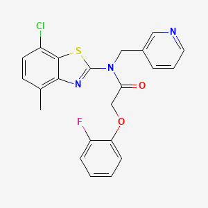 N-(7-chloro-4-methylbenzo[d]thiazol-2-yl)-2-(2-fluorophenoxy)-N-(pyridin-3-ylmethyl)acetamide