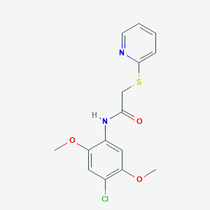 molecular formula C15H15ClN2O3S B2878842 N-(4-氯-2,5-二甲氧基苯基)-2-(吡啶-2-基硫代)乙酰胺 CAS No. 720667-89-0