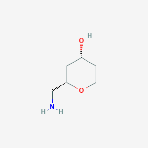 molecular formula C6H13NO2 B2878852 (2S,4R)-2-(Aminomethyl)oxan-4-ol CAS No. 2219375-11-6