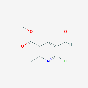 molecular formula C9H8ClNO3 B2878859 Methyl 6-chloro-5-formyl-2-methylpyridine-3-carboxylate CAS No. 2248325-10-0