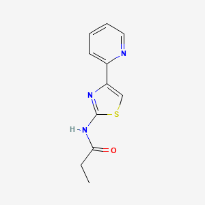 molecular formula C11H11N3OS B2878865 N-(4-(pyridin-2-yl)thiazol-2-yl)propionamide CAS No. 392326-16-8