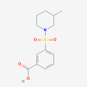 molecular formula C13H17NO4S B2878866 3-[(3-Methylpiperidin-1-yl)sulfonyl]benzoic acid CAS No. 603118-20-3
