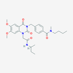 N-butyl-4-((1-(2-(sec-butylamino)-2-oxoethyl)-6,7-dimethoxy-2,4-dioxo-1,2-dihydroquinazolin-3(4H)-yl)methyl)-N-methylbenzamide