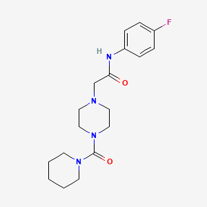 N-(4-fluorophenyl)-2-[4-[oxo(1-piperidinyl)methyl]-1-piperazinyl]acetamide