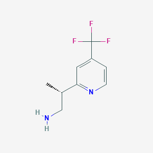 molecular formula C9H11F3N2 B2878879 (2S)-2-[4-(Trifluoromethyl)pyridin-2-yl]propan-1-amine CAS No. 2248198-82-3