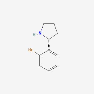 molecular formula C10H12BrN B2878881 (2R)-2-(2-Bromophenyl)pyrrolidine CAS No. 1217757-46-4