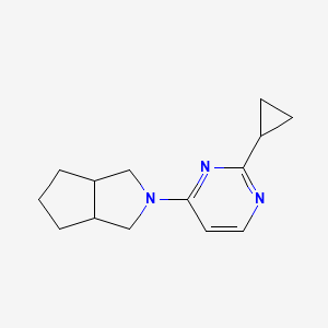 molecular formula C14H19N3 B2878887 2-(2-Cyclopropylpyrimidin-4-yl)octahydrocyclopenta[c]pyrrole CAS No. 2310082-37-0