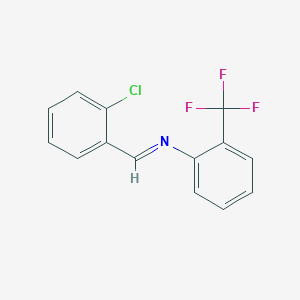 molecular formula C14H9ClF3N B287889 N-(2-chlorobenzylidene)-N-[2-(trifluoromethyl)phenyl]amine 