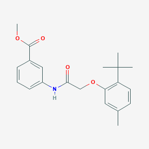 molecular formula C21H25NO4 B2878891 Methyl 3-{[(2-tert-butyl-5-methylphenoxy)acetyl]amino}benzoate CAS No. 304890-84-4